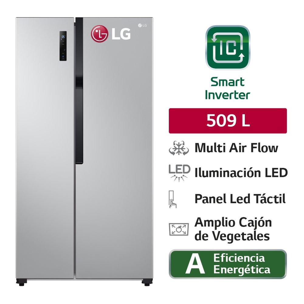 REFRIGERADORA LG SIDE BY SIDE 509L PLATEADA (LS51BPP)