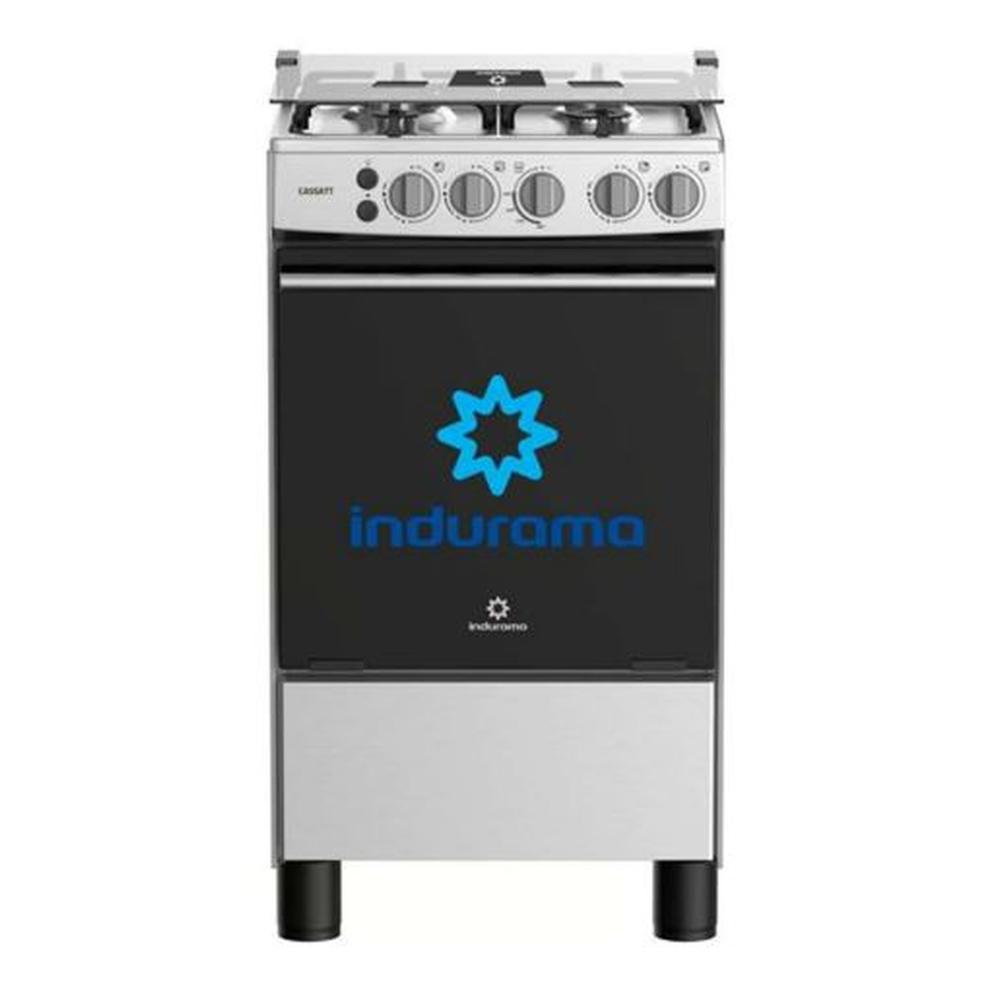 COCINA INDURAMA CASSAT 20" 4 HORNILLAS HIERRO SILVER + INSTALACIÓN GRATIS