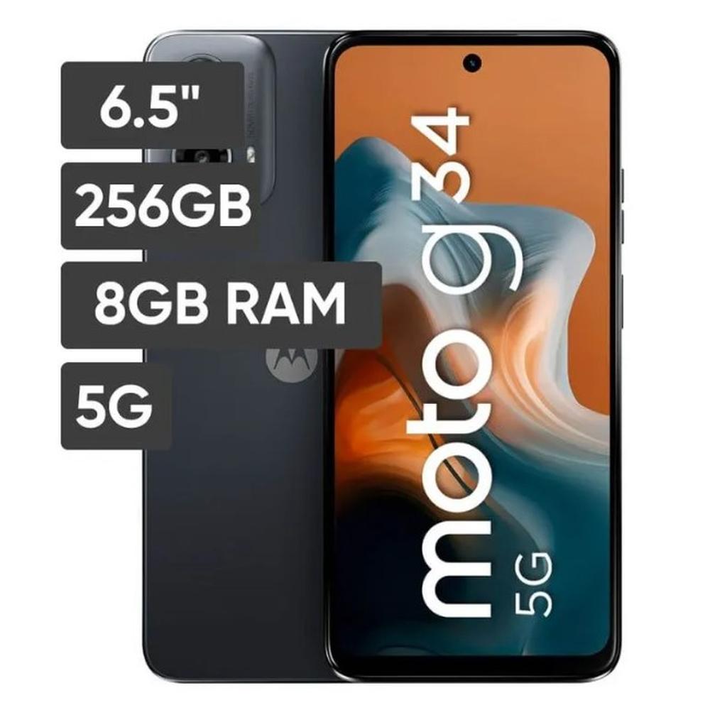 CELULAR MOTOROLA MOTO G34 5G 6.5" 8GB 128GB NEGRO METEORITO(M-G34)