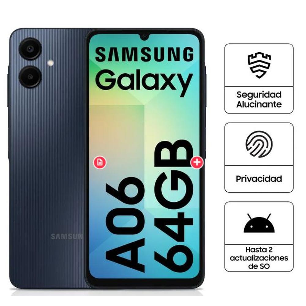 CELULAR SAMSUNG GALAXY A06 6.7" 4GB 128GB NEGRO C/CARGADOR 15W