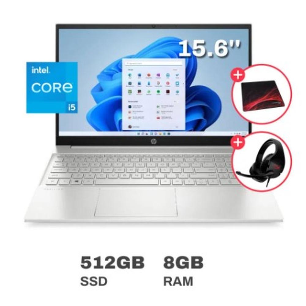 LAPTOP HP PAVILION INTEL CORE I5 11° GEN 8GB 512GB SSD 15.6"+HEADSET+MOUSE PAD DE REGALO