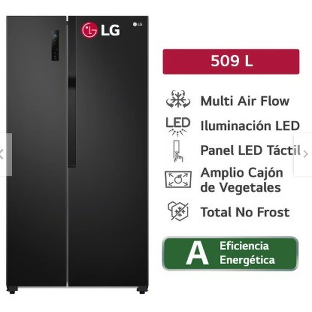 REFRIGERADORA LG SIDE BY SIDE 509LT NEGRA GS51MPD