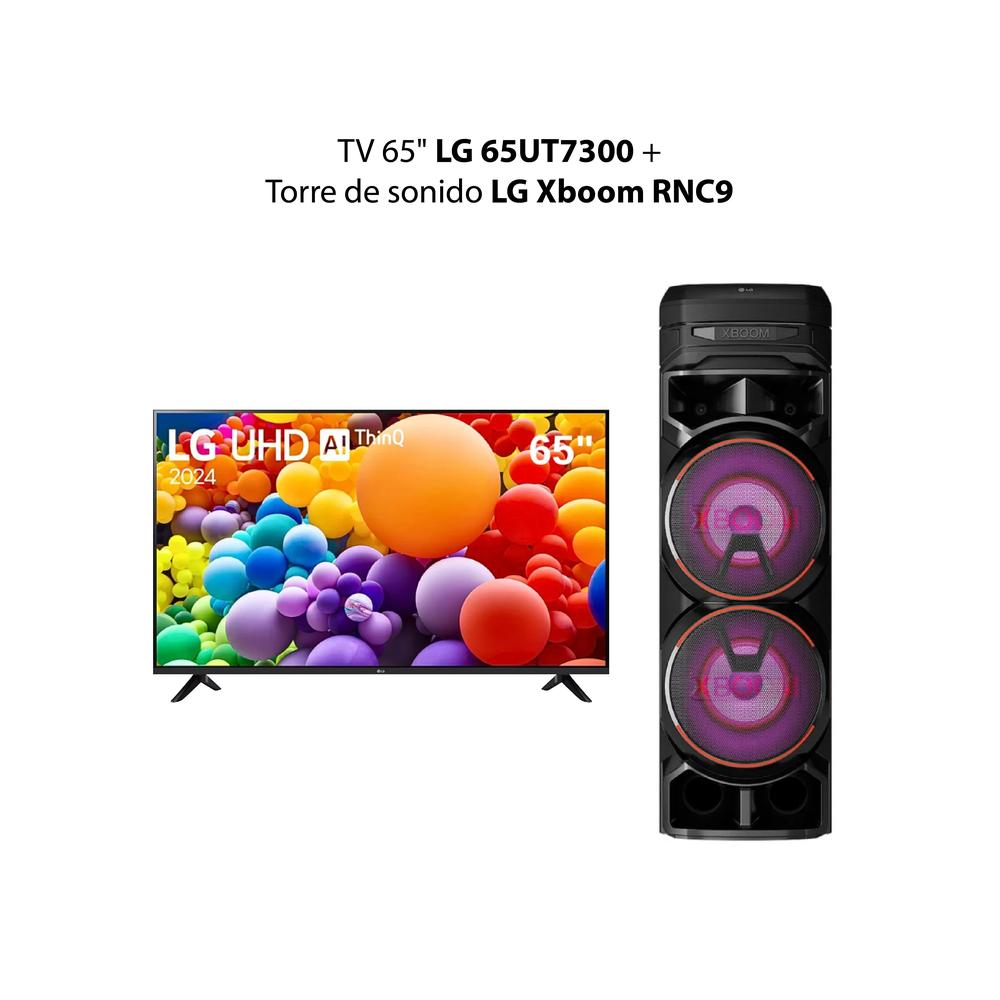 TELEVISOR LG 65" 65UT7300 + TORRE DE SONIDO LG XBOOM RNC9 (COMBO)