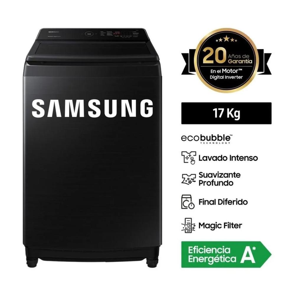 LAVADORA SAMSUNG 17KG NEGRA (WA17CG6441BVPE)