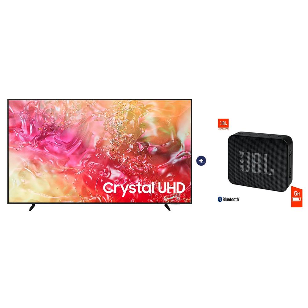 TELEVISOR SAMSUNG 65″ (UN65DU7000) UHD 4K SMART + PARLANTE JBL GO ESSENTIAL NEGRO