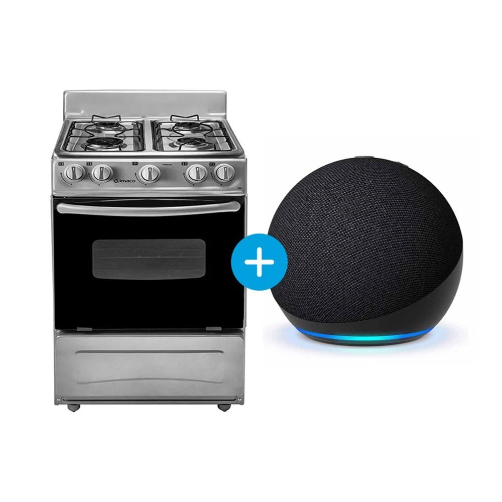 COCINA DE PIE IMACO 4 QUEMADORES Y  PARLANTE INTELIGENTE AMAZON ALEXA ECHO DOT (COMBO)