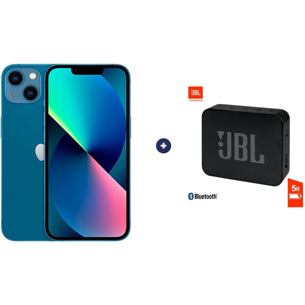 CELULAR IPHONE 13 128 GB, 6.1 PULGADAS COLOR + PARLANTE JBL GO ESSENTIAL NEGRO