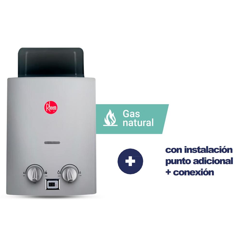 TERMA RHEEM GN 5.5 LT TIRO NATURAL CON INSTALACIÓN PUNTO ADICIONAL + CONEXIÓN GRATIS