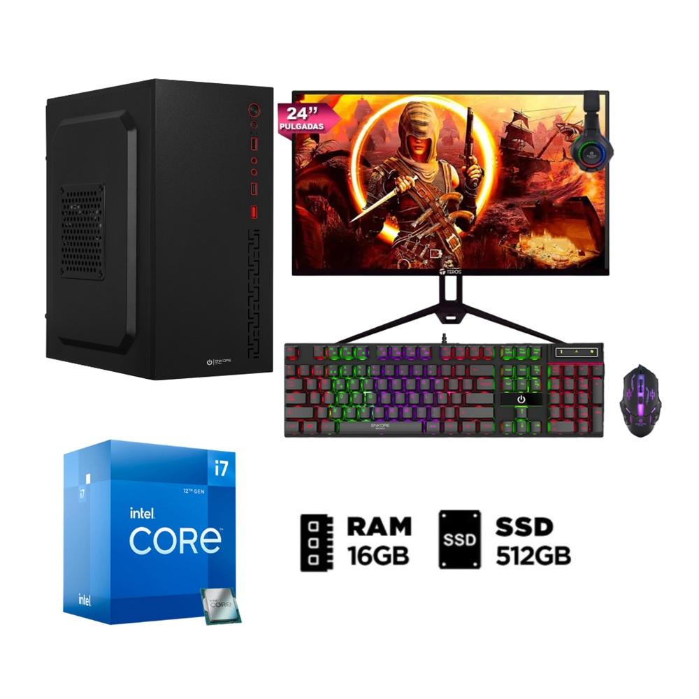 COMBO PC GAMER INTEL CORE I7 12VA 512GB 16GB + MONITOR 24"