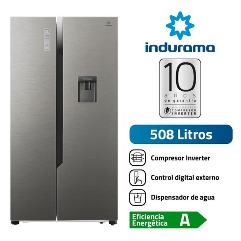 REFRIGERADORA INDURAMA 508 LT SIDE BY SIDE RI-788DI COLOR CROMA
