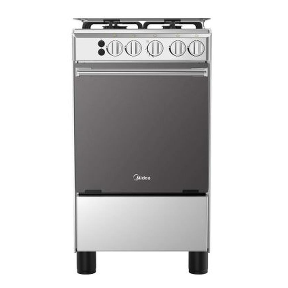 COCINA MIDEA 20" 4 HORNILLAS HIERRO SILVER + INSTALACIÓN GRATIS