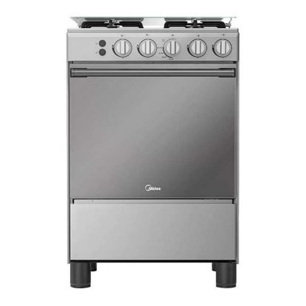 COCINA MIDEA 24" 4 HORNILLAS HIERRO SILVER + INSTALACIÓN GRATIS