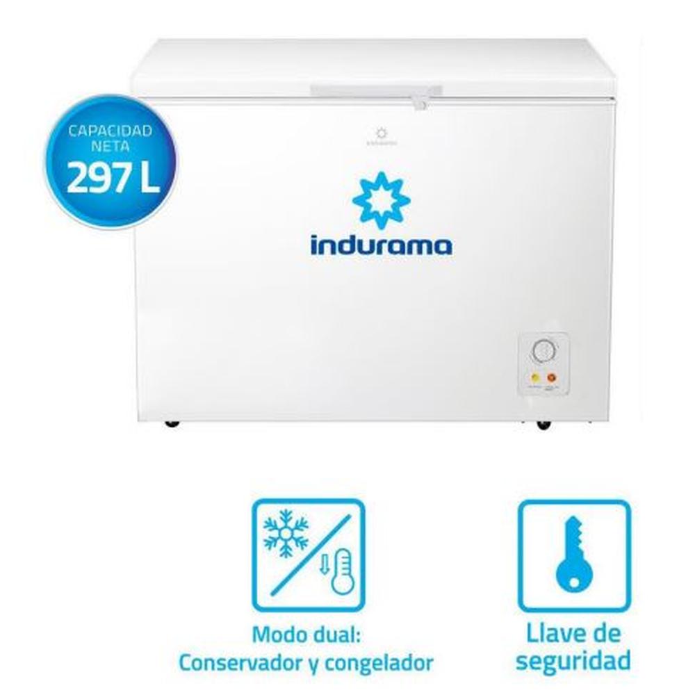 CONGELADORA INDURAMA 297LTS, CI-320BL BLANCO