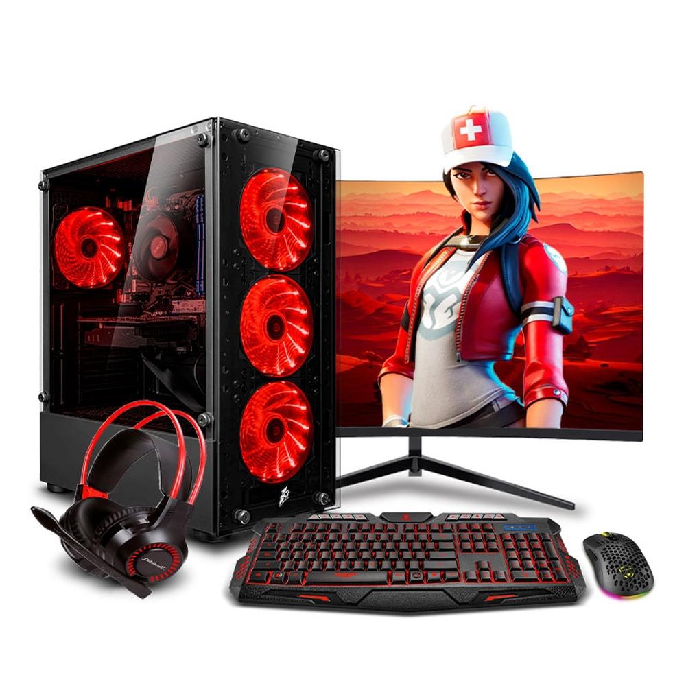 MI PC LISTA - PC GAMER HIPER HAKU RED RYZEN 5 8600G 32GB 500GB 24" CURVO MIPCLISTA - MI PC LISTA 2699RYZ3103