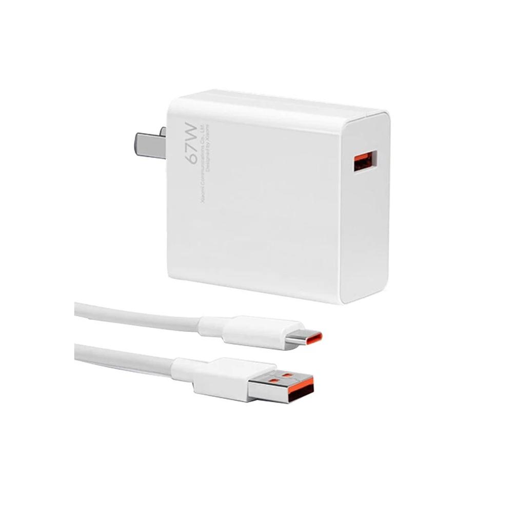 CARGADOR XIAOMI 67W CARGA RÁPIDA TIPO C ORIGINAL CUBO+CABLE