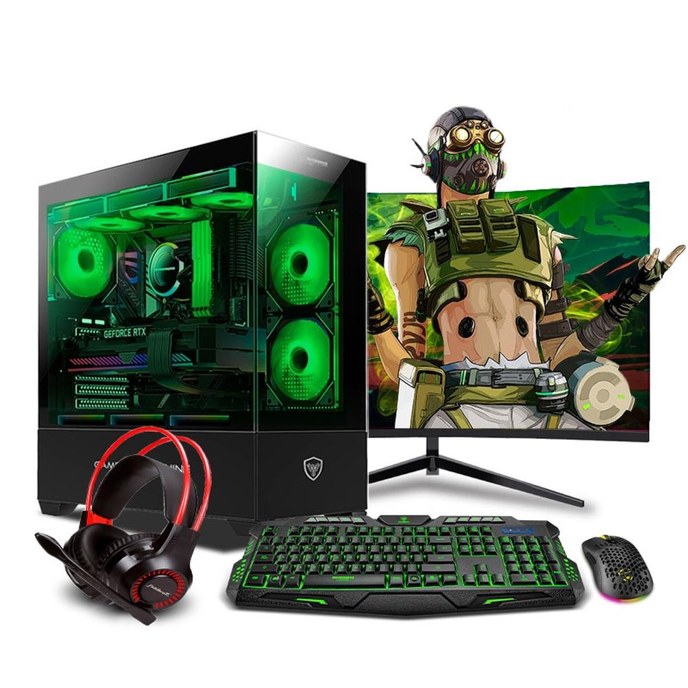 MI PC LISTA - PC GAMER VIEW 51 GREEN PLUS INTEL CORE I9 12900KF 32GB DDR5 1TB 24" CURVO RX7600XT 16GB MIPCLISTA - MI PC LISTA 5299ALT2810 5299ALT2810