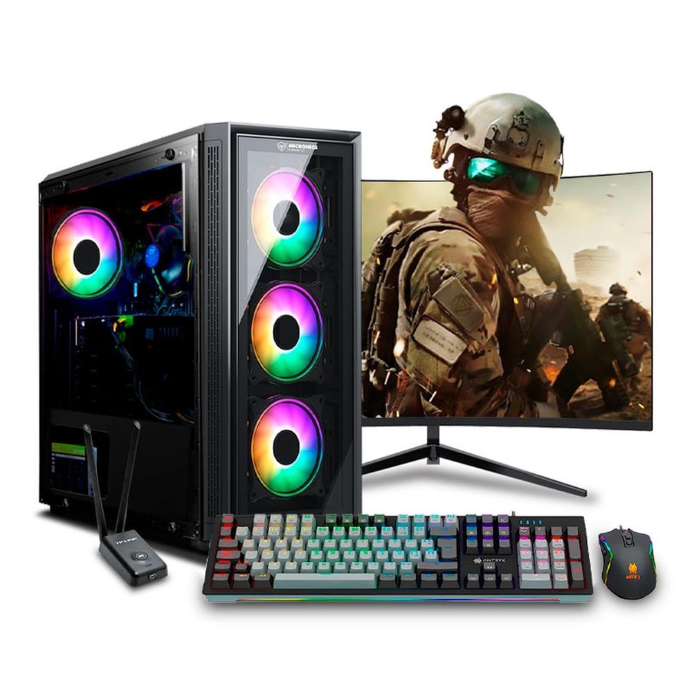 MI PC LISTA - PC GAMER VIEW 51 PLUS GREEN INTEL CORE I9 12900KF 32GB DDR5 1TB 27" CURVO RTX5060TI 8GB MIPCLISTA - MI PC LISTA 7299ALT3103 7299ALT3103