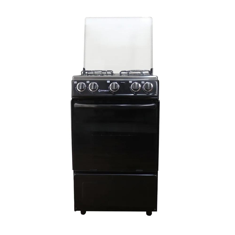 COCINA IMACO 4 HORNILLAS 20" TAPA DE VIDRIO NEGRO