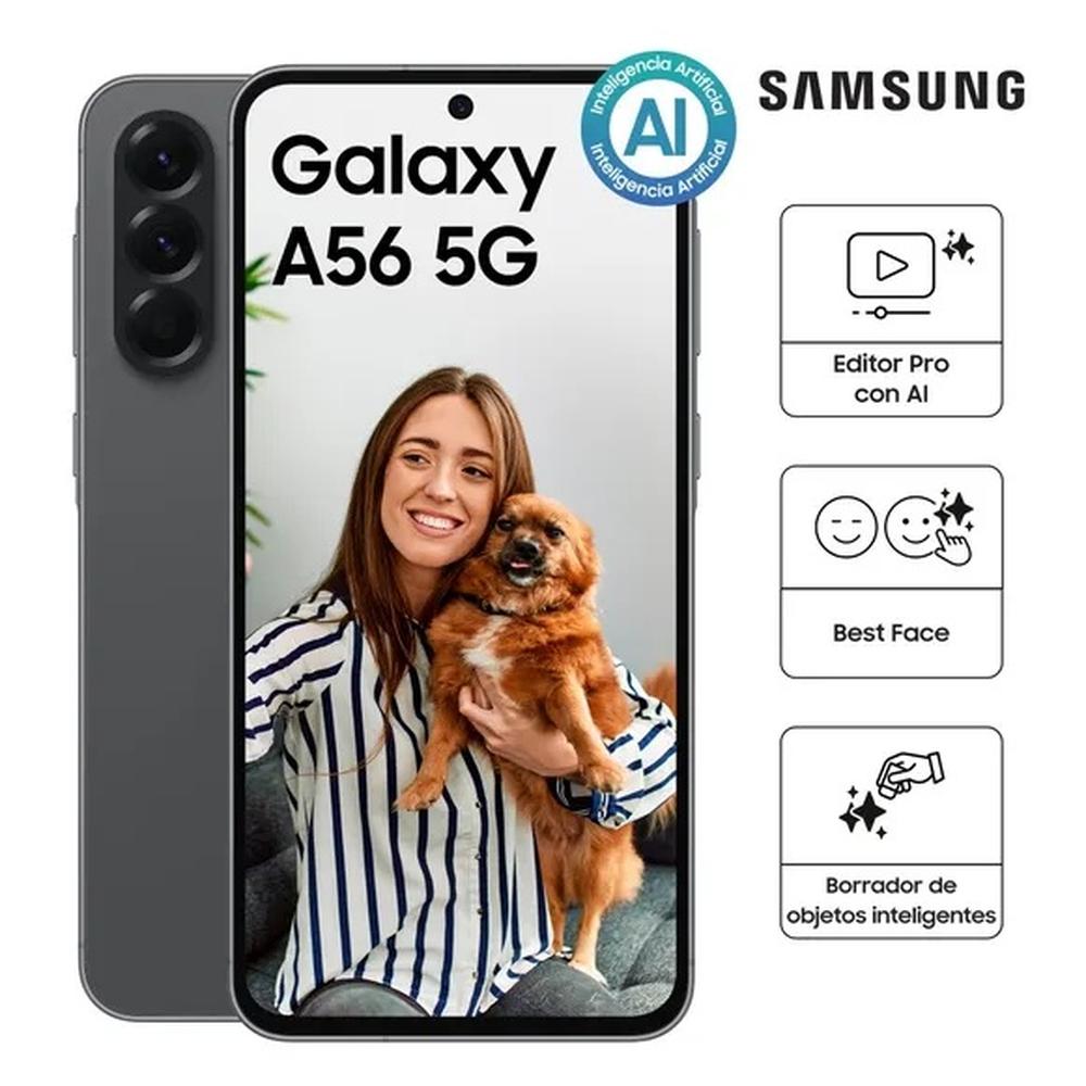 CELULAR SAMSUNG GALAXY A56 6.7" 12GB RAM 256GB NEGRO 5G