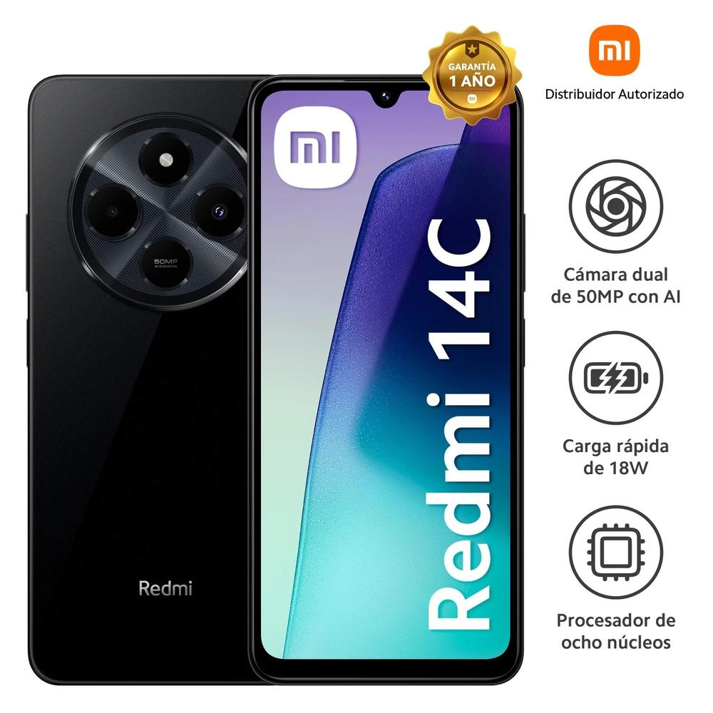 CELULAR XIAOMI REDMI 14C 256GB 4GB RAM 50MP 6.88"