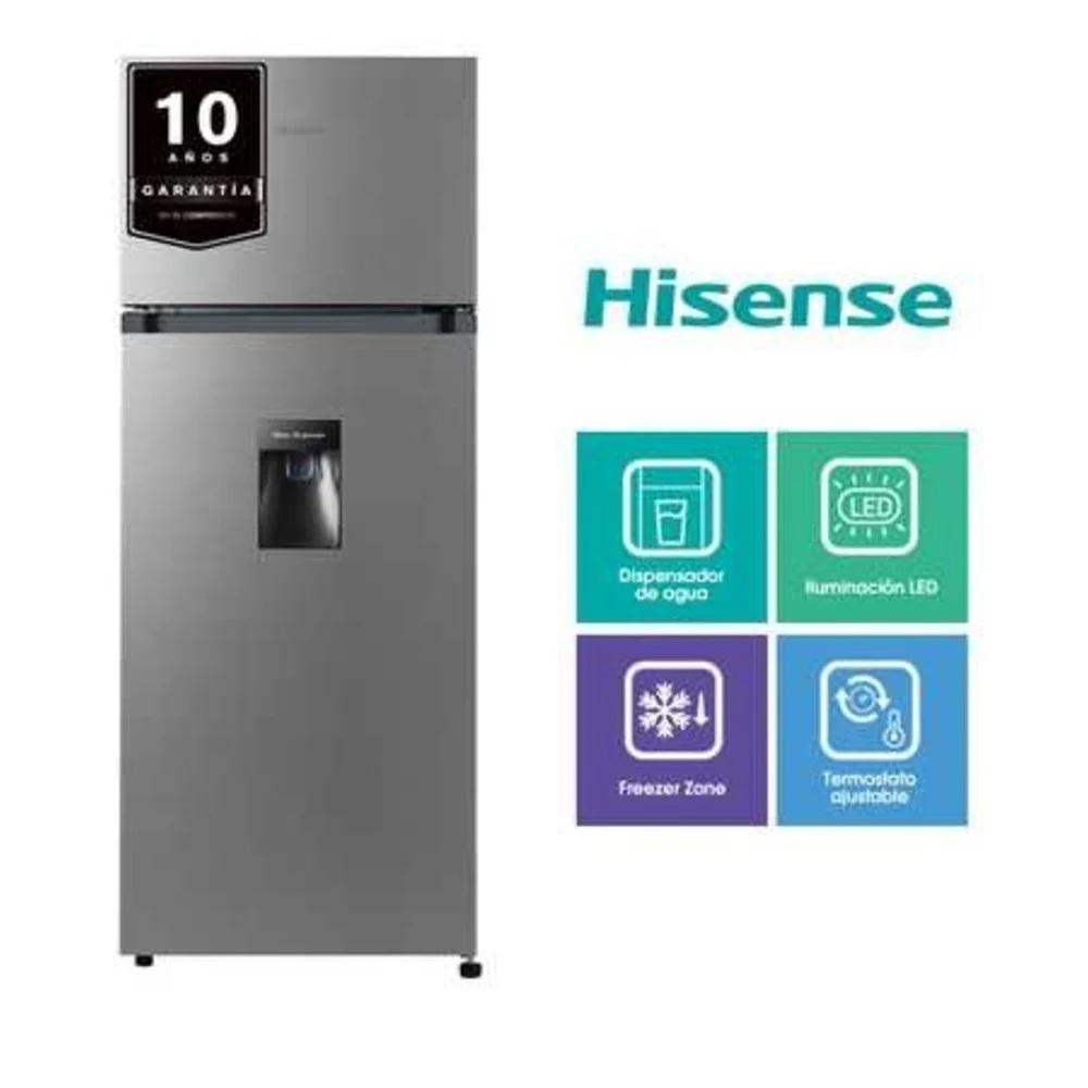 REFRIGERADORA HISENSE 205L TOP MOUNT CON DISPENSER COLOR INOX. RD267H