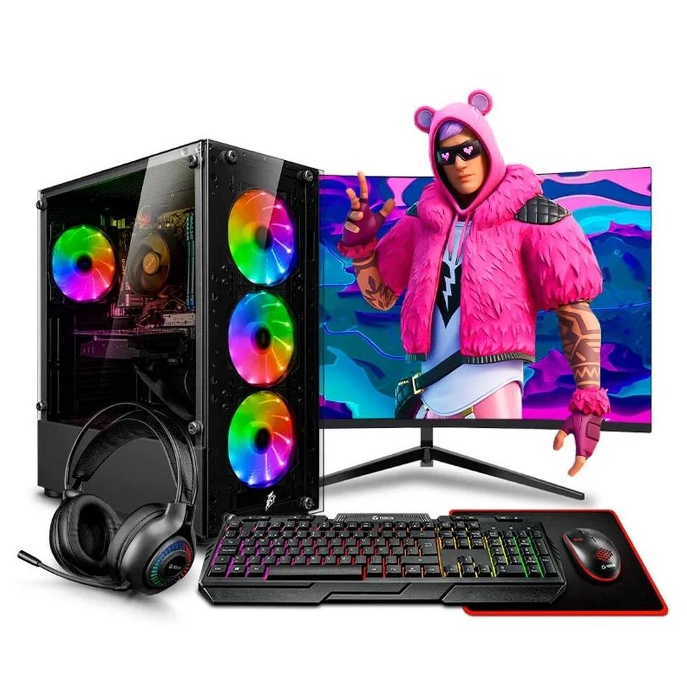 MI PC LISTA - PC GAMER DRACO RGB CORE I5 8TH 32GB 500GB 24" CURVO RTX3050 6GB MIPCLISTA - MI PC LISTA