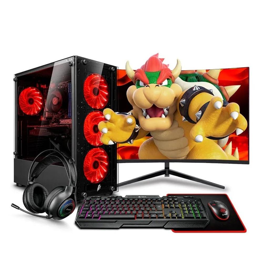 MI PC LISTA - PC GAMER DRACO RED CORE I7 8TH 32GB 500GB 24" CURVO RTX3050 6GB MIPCLISTA - MI PC LISTA