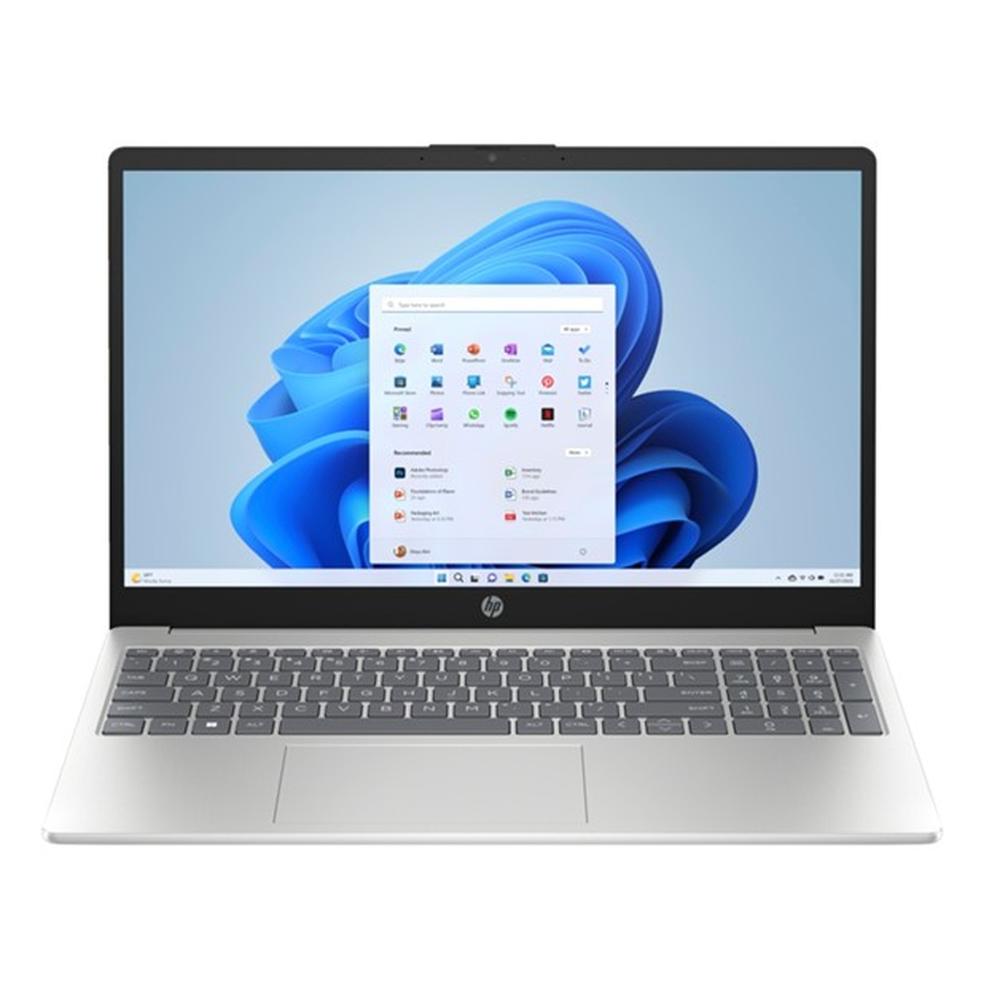 LAPTOP HP NOTEBOOK AMD RYZEN 5-7520U; 8GB-ON/; 512GB SSD 15.6"HD; WINDOWS 11 HOME, COLOR: PLATEADO NATURAL 15-FC0079LA
