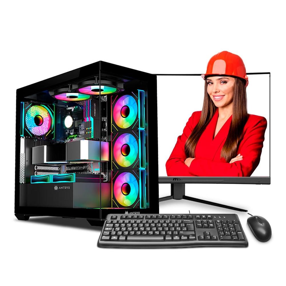 MI PC LISTA - PC INGENIERÍA Y DISEÑO CORE I7 14700F 32GB 1TB 27" IPS RTX5060TI 8GB MIPCLISTA
