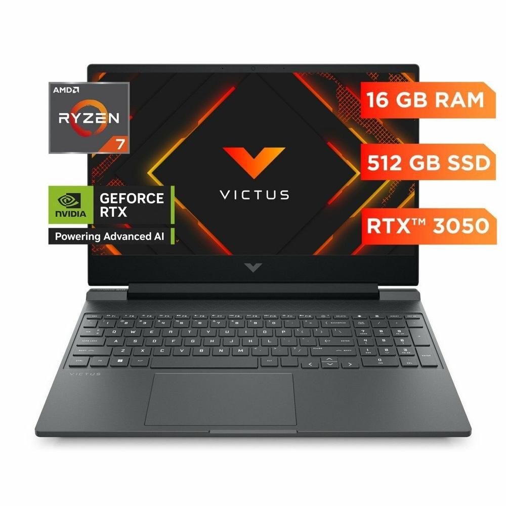 LAPTOP GAMER HP VICTUS 15.6" 15-FB3020LA FULL HD AMD R7-7445H 16GB 512GB SSD RTX3050 6GB