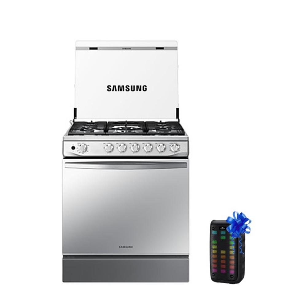 COCINA A GAS NX52T7322PS 5 HORNILLAS MIRROR LOOK + PARLANTE EVERSOUND EV5000 DE REGALO