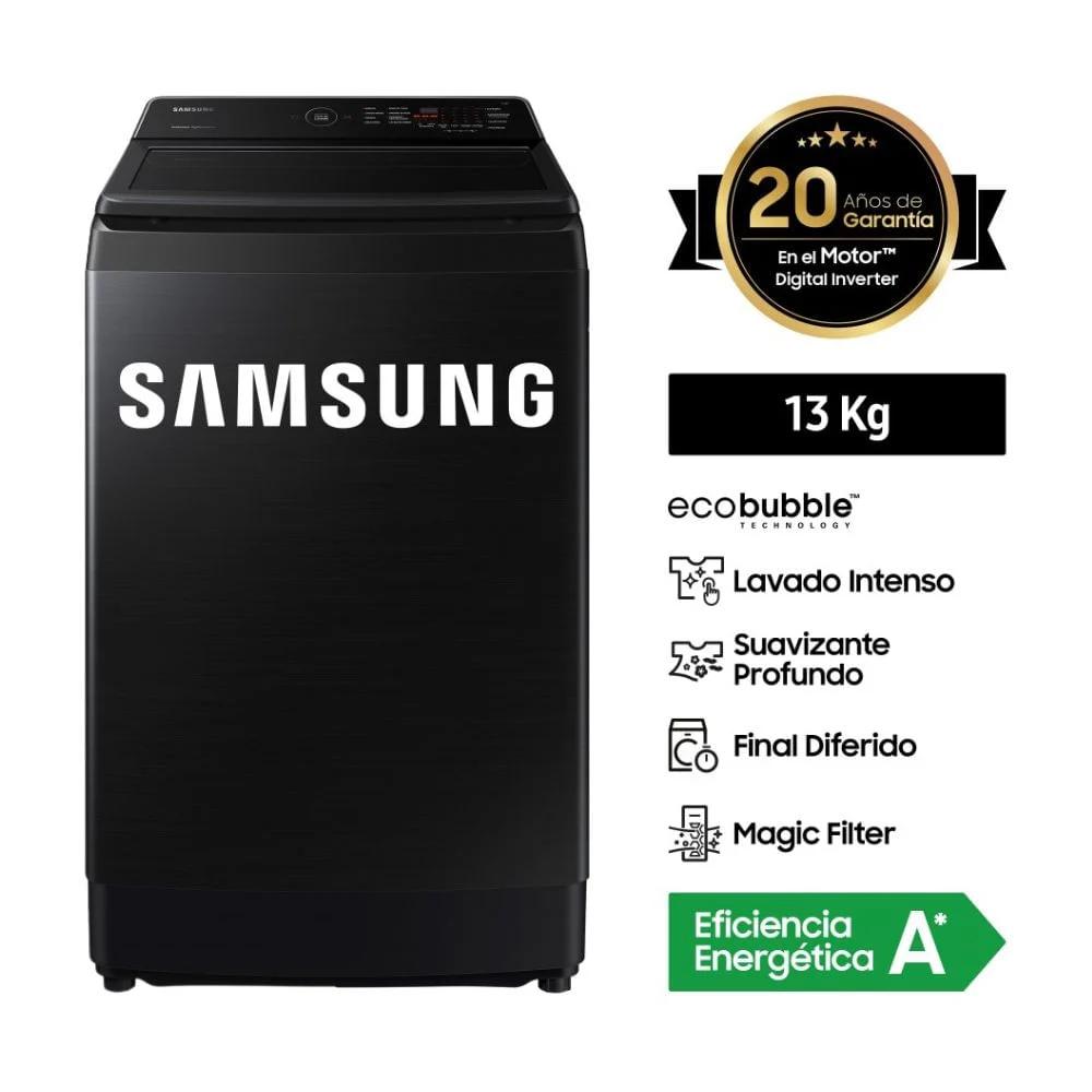 LAVADORA SAMSUNG ECOBUBBLE 13 KG WA13CG5441BVPE NEGRO