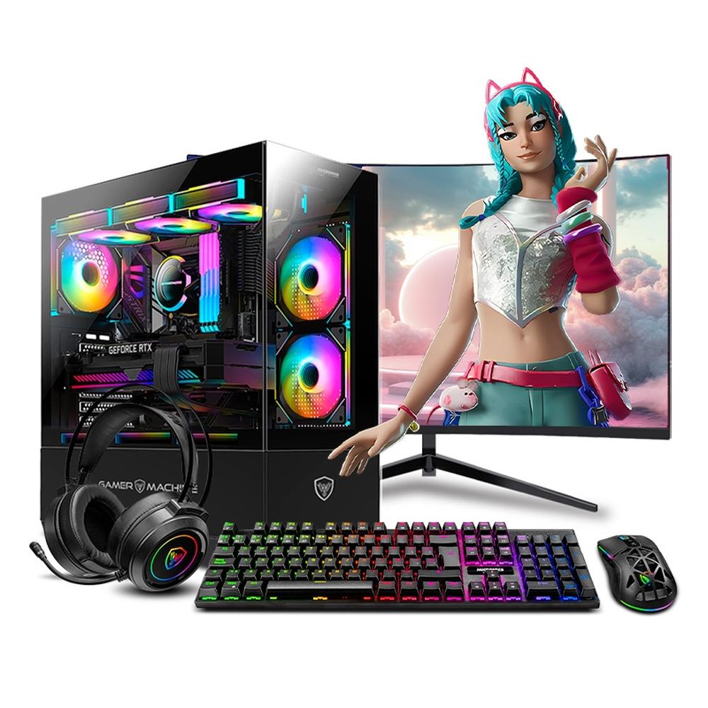 COMPUTADORA PC GAMER STORM PINK PLUS RYZEN 5 5500X3D 16GB 500GB 24" CURVO RTX5060 8GB MIPCLISTA - MI PC LISTA