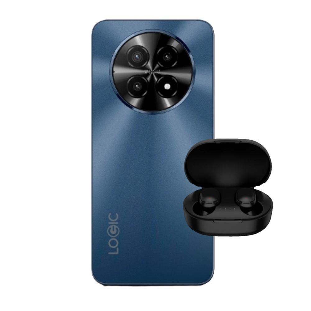 CELULAR LOGIC L66F+AUDIFONOS FREE TWS 128GB 4GB DARK BLUE