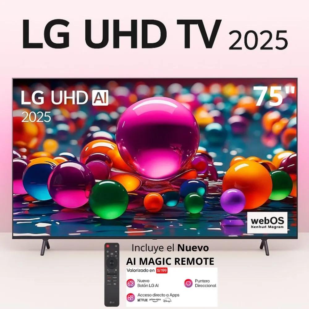 TELEVISOR 75" LG 75UA8000PSB C/MAGIC REMOTE 2025