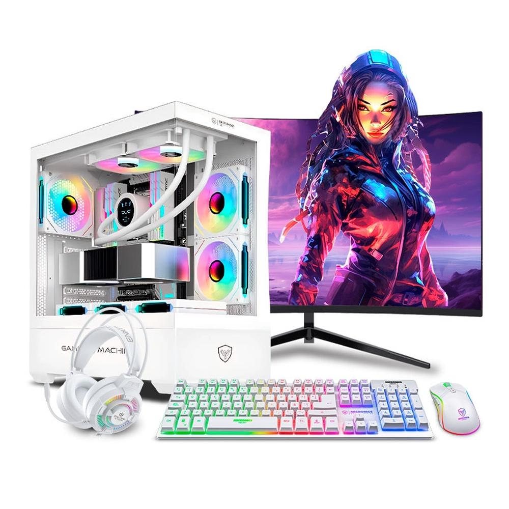 COMPUTADORA PC GAMER DRACO PINK RYZEN 7 5700X 32GB 500GB 24" CURVO RTX5050 8GB MIPCLISTA - MI PC LISTA