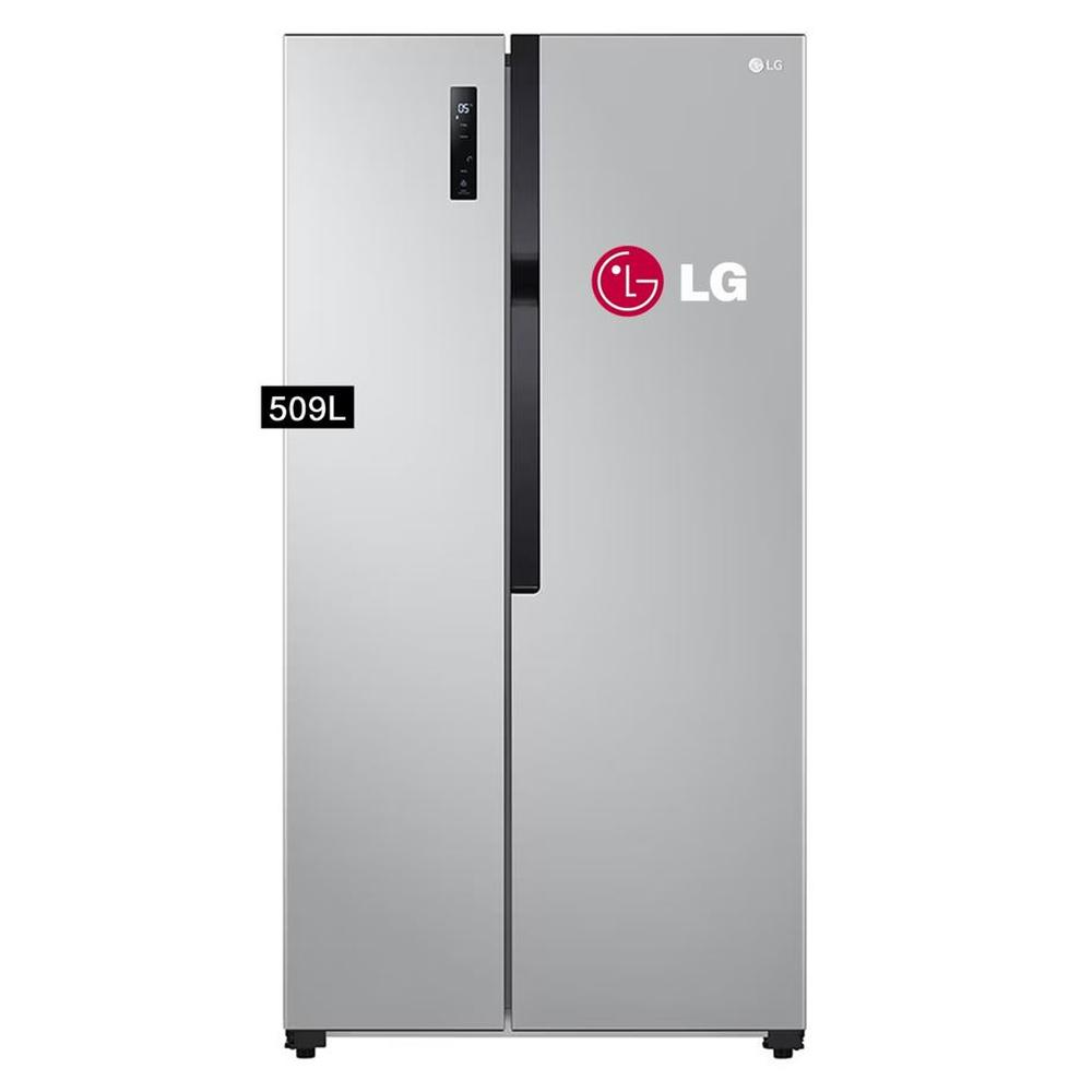 REFRIGERADORA LG SIDE BY SIDE 509L CON TOTAL NO FROST LS51BPP PLATEADO