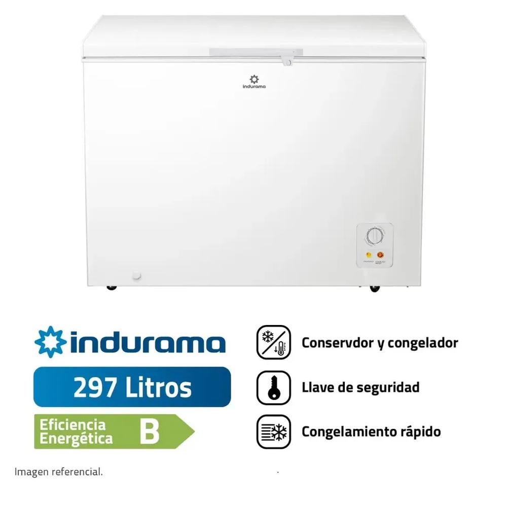 CONGELADORA CONSERVADORA INDURAMA 297LTS, CI-320BL BLANCO PROMO