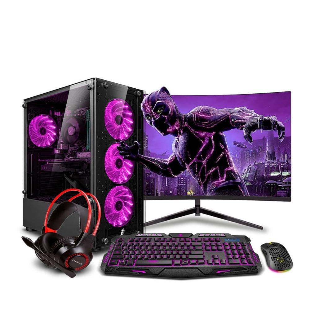 COMPUTADORA PC GAMER DRACO PINK CORE I7 10700F 32GB 500GB 24" CURVO RTX3050 6GB MIPCLISTA - MI PC LISTA