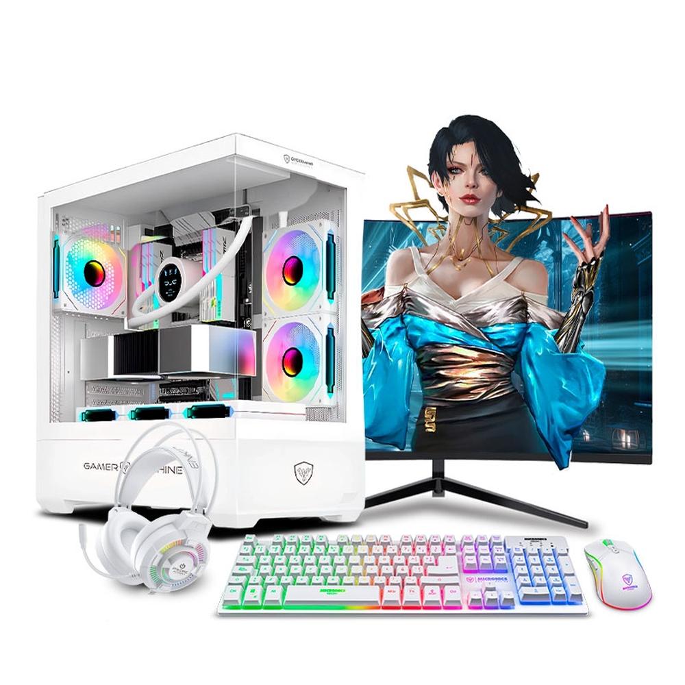 COMPUTADORA PC GAMER DRACO WHITE PLUS INTEL CORE I7 12700F 16GB 500GB 24" CURVO RTX3050 6GB MIPCLISTA - MI PC LISTA