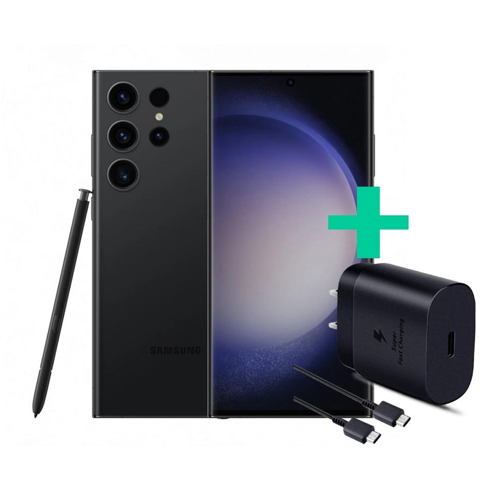 CELULAR SAMSUNG S23 ULTRA 5G 512GB 12GB + CARGADOR GENERICO CARGADOR 25W CARGA SUPER RAPIDA-TIPO C  CUBO + CABLE (COMBO)