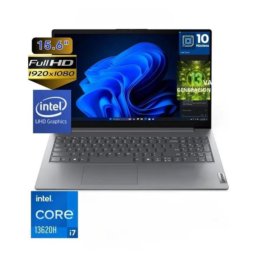 LAPTOP LENOVO V15 G5 IRL, 15.6" FHD INTEL® CORE™ I7 13620H, 8GB, 512GB SSD, INTEL® UHD GRAPHICS FOR 13TH GEN INTEL®, WINDOWS 11, IRON GREY, WIFI6.