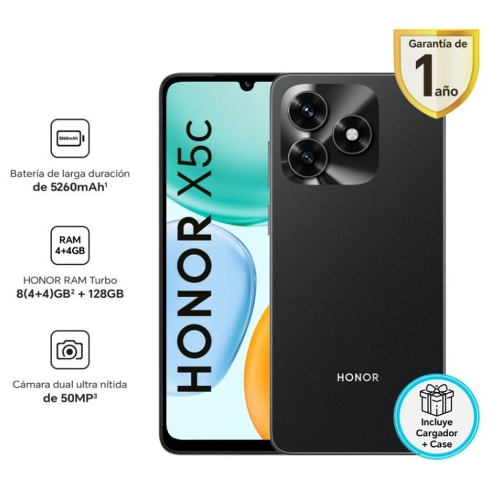 CELULAR HONOR X5C 6.74" 128GB 4GB RAM COLOR  MIDNIGHT BLACK