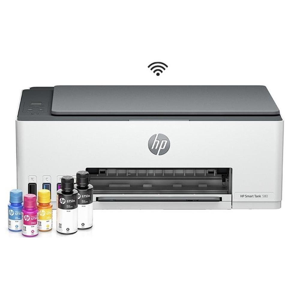 IMPRESORA MULTIFUNCIONAL HP SMART TANK 580, WIFI, BLUETOOTH, USB, COLOR BLANCO Y NEGRO