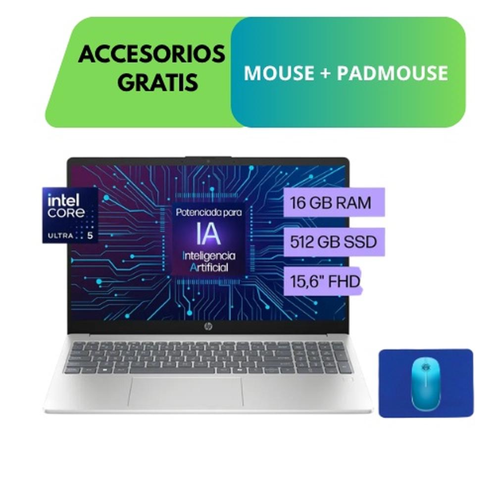 COMBO LAPTOP HP 15-FD1253LA, INTEL CORE I5-125H, 16 GB RAM Y 512 GB SSD + ACCESORIOS GRATIS