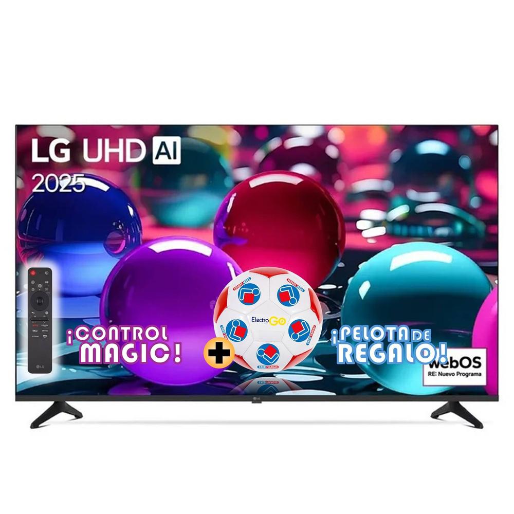 TELEVISOR SMART TV LG 50” 4K UHD CON THINQ AI 50UA7300PSB 2025 + MAGIC + PELOTA DE REGALO
