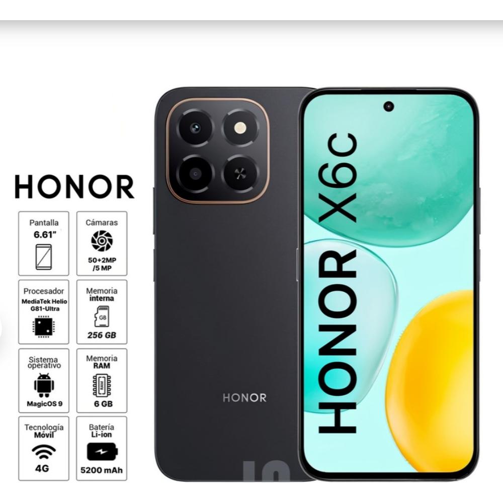CELULAR HONOR X6C 6GB+256GB (NIC-LX3) - MIDNIGHT BLACK