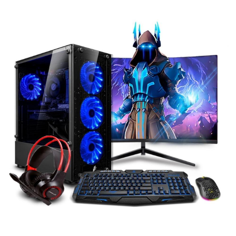 PC GAMER HAKU BLUE AMD RYZEN 5 8500G 16GB 500GB SSD MONITOR CURVO FULL HD 24" 100HZ