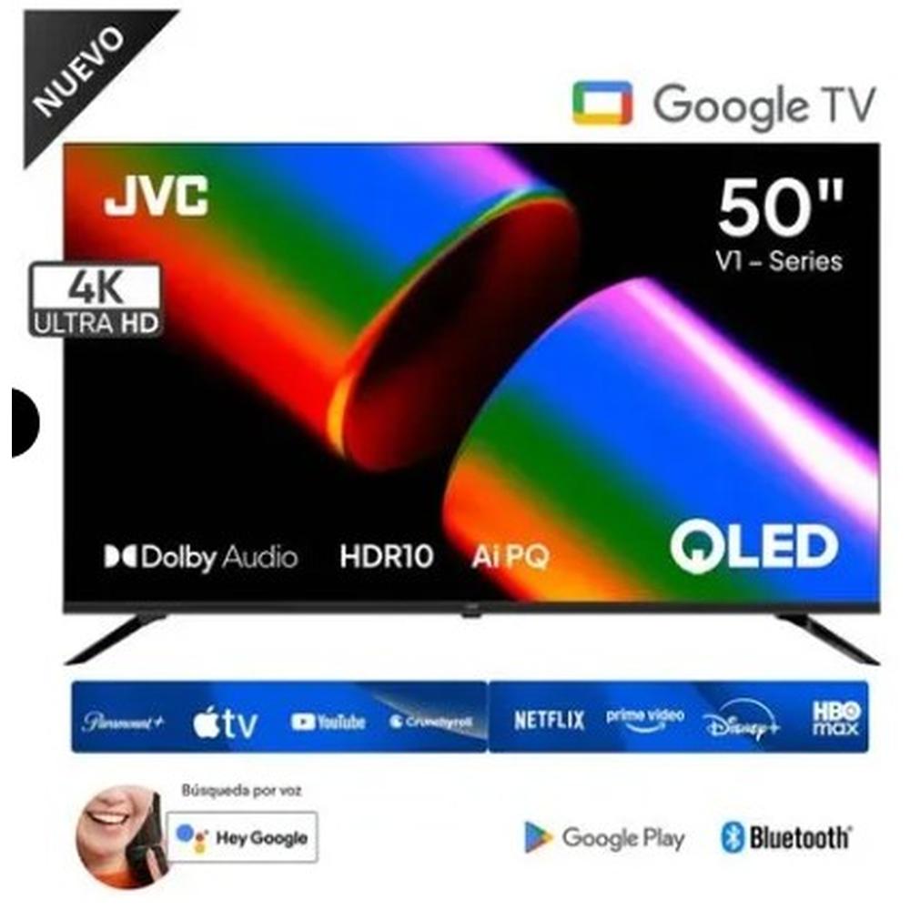 TELEVISOR JVC 50" QLED GOOGLE TV SMART LT-50KM758 TV + RACK DE REGALO