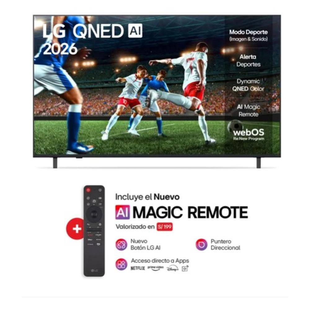TELEVISOR LG QNED 65 4K UHD SMART TV CON AI 65QNED73ASA 2026